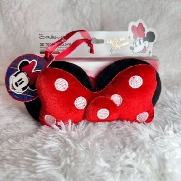 Disney Other - The Crème Disney Minnie Mouse Plush Spa Headband Ears Bows